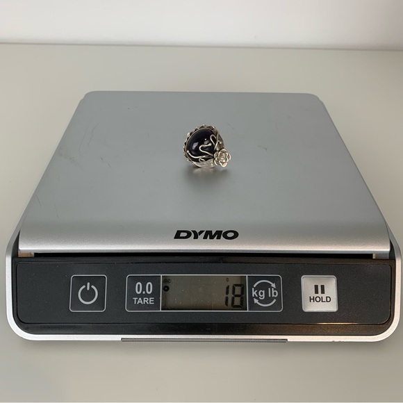 Sterling Silver Ring Black Onyx Floral Roots Sz 6.5 Vtg Witchy Dark Fairy Gothic - Picture 12 of 12